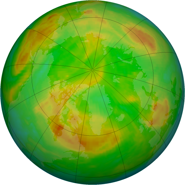 Arctic ozone map for 06 June 1986